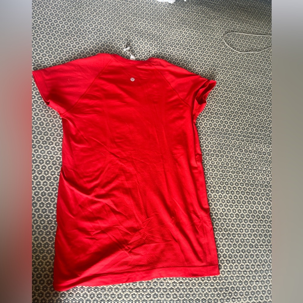 Red Lululemon Swiftly Tech Shirt